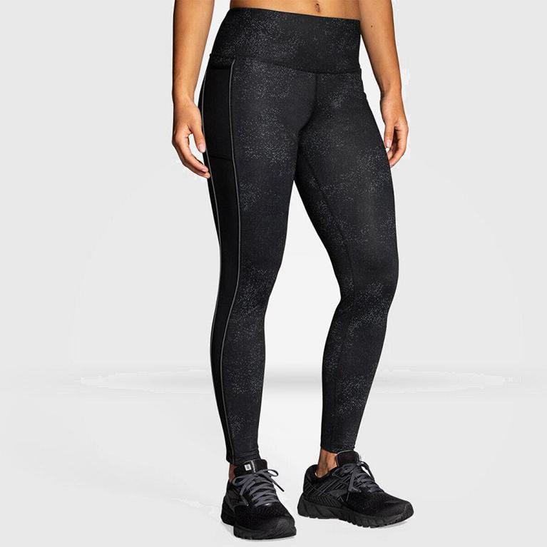 Brooks Greenlight Australia - Women's Running Leggings - Grey (973420-OBH)